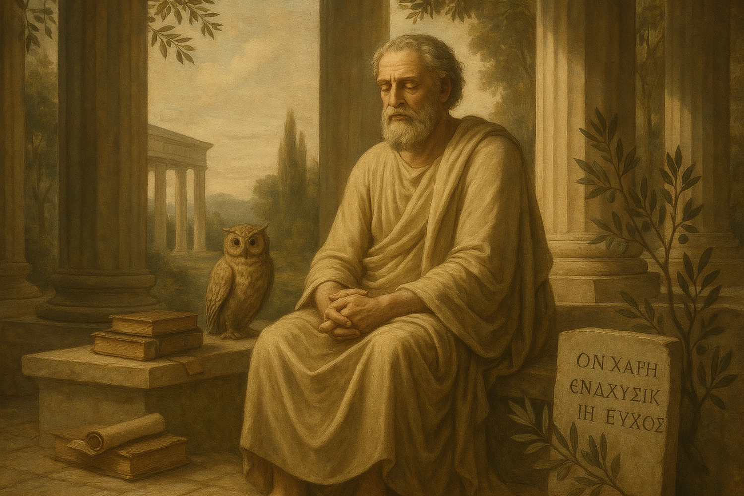 Illustration of stoics and stoicism